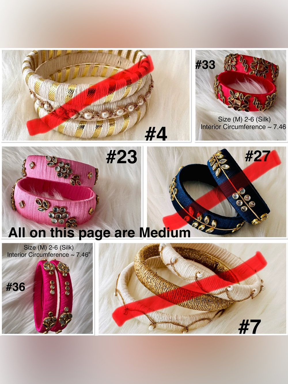 🎡🎡Handmade Silk or Cotton Wrapped Bangle Set of your choice in various sizes